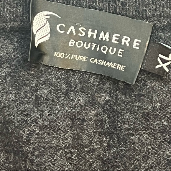 Cashmere Boutique 100% Cashmere Vest Men’s Size XL Charcoal Grey V-Neck Gray - Picture 3 of 5